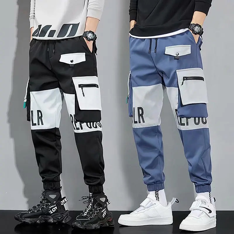 Outdoor Casual Pants Men's wear-resistant loose-fitting straight-leg multi-pocket overalls men's student hip hop trousers men