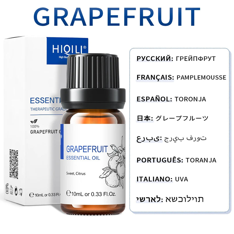 HIQILI Best Essential Oils ,100% Pure Nature for Aromatherapy | Humidifier, Massage,Diffuser, Skin & Hair Care,Perfume DIY-10ML