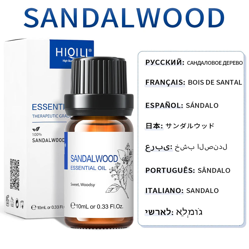 HIQILI Best Essential Oils ,100% Pure Nature for Aromatherapy | Humidifier, Massage,Diffuser, Skin & Hair Care,Perfume DIY-10ML
