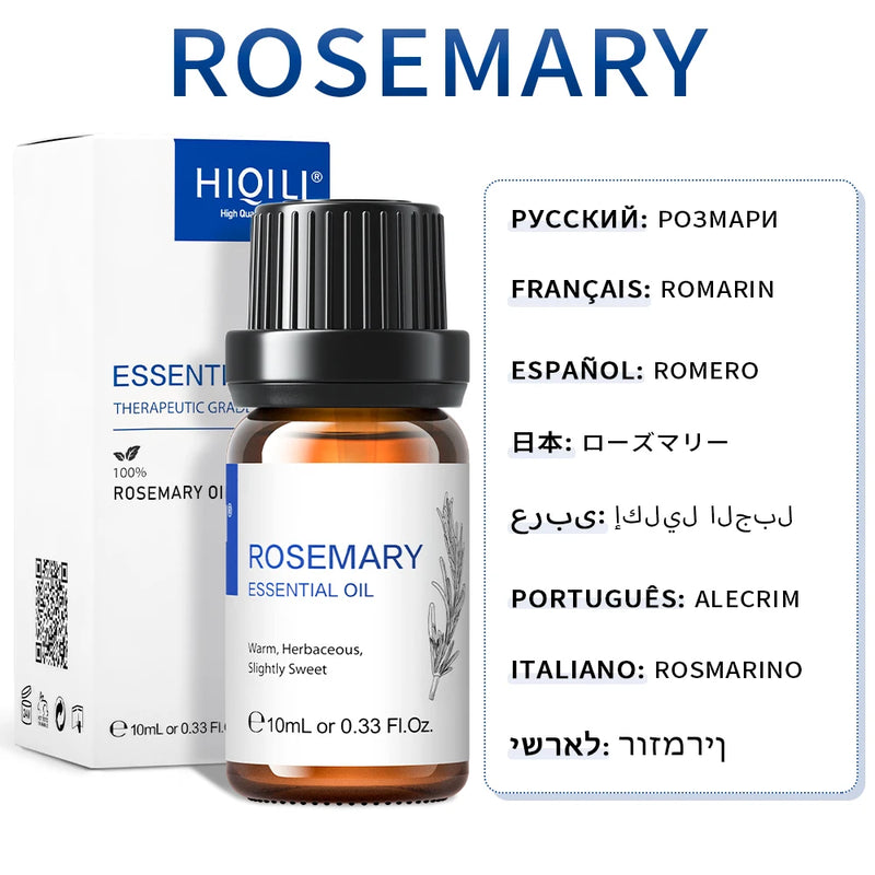 HIQILI Best Essential Oils ,100% Pure Nature for Aromatherapy | Humidifier, Massage,Diffuser, Skin & Hair Care,Perfume DIY-10ML