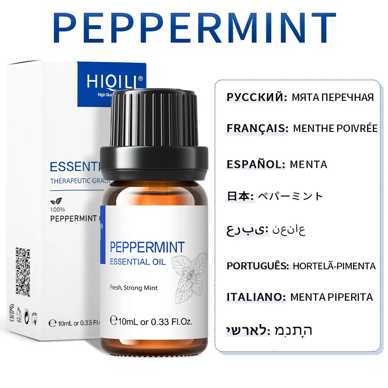 HIQILI Best Essential Oils ,100% Pure Nature for Aromatherapy | Humidifier, Massage,Diffuser, Skin & Hair Care,Perfume DIY-10ML