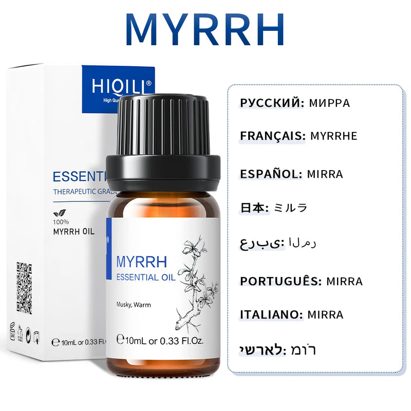 HIQILI Best Essential Oils ,100% Pure Nature for Aromatherapy | Humidifier, Massage,Diffuser, Skin & Hair Care,Perfume DIY-10ML