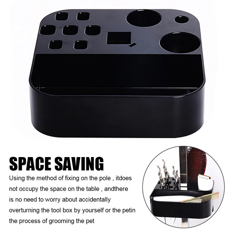 Pet Grooming Tools Groomer Tool On the bracket Dog Cat Supplies Table Scissors Dog Comb Boxes Plastic Storage Box