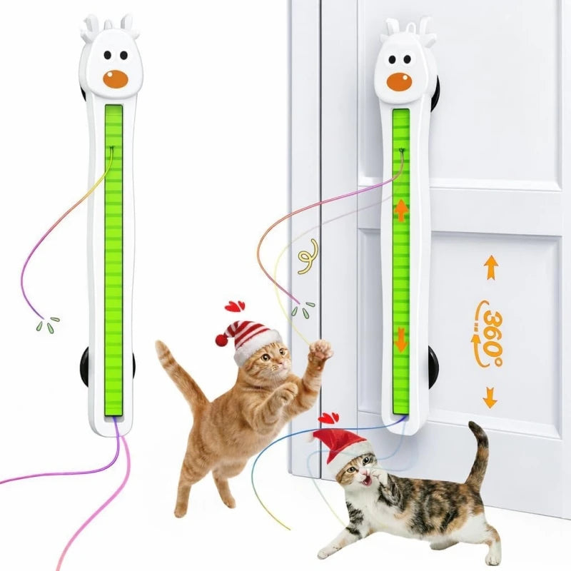 Cat Interactive Toy Auto Flying Rope Self-Play Funny Toy Pet Cat Kitten Stress Relief Caterpillar Teaser Adjustable Motion Modes