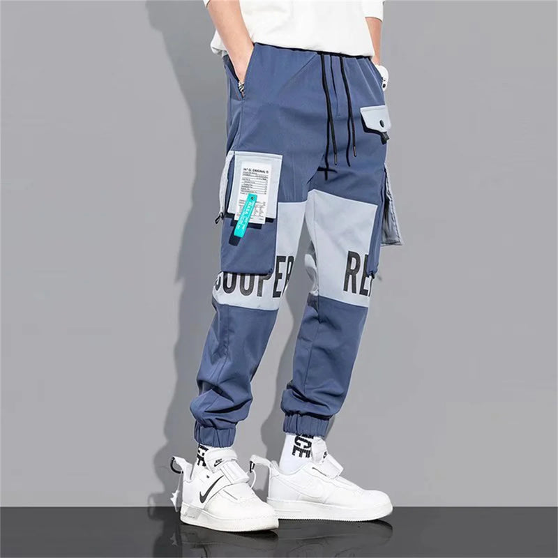 Outdoor Casual Pants Men's wear-resistant loose-fitting straight-leg multi-pocket overalls men's student hip hop trousers men