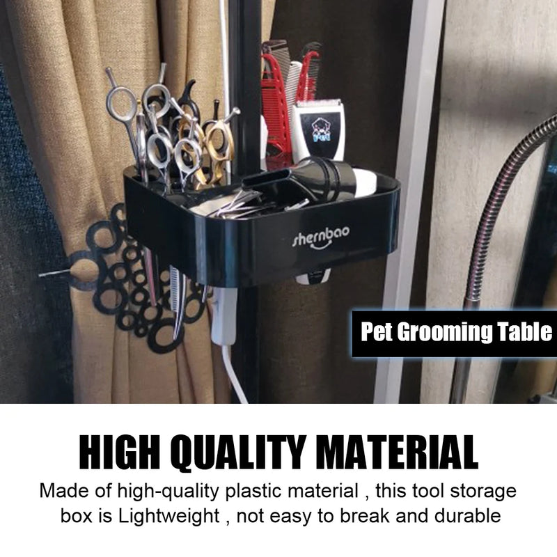 Pet Grooming Tools Groomer Tool On the bracket Dog Cat Supplies Table Scissors Dog Comb Boxes Plastic Storage Box
