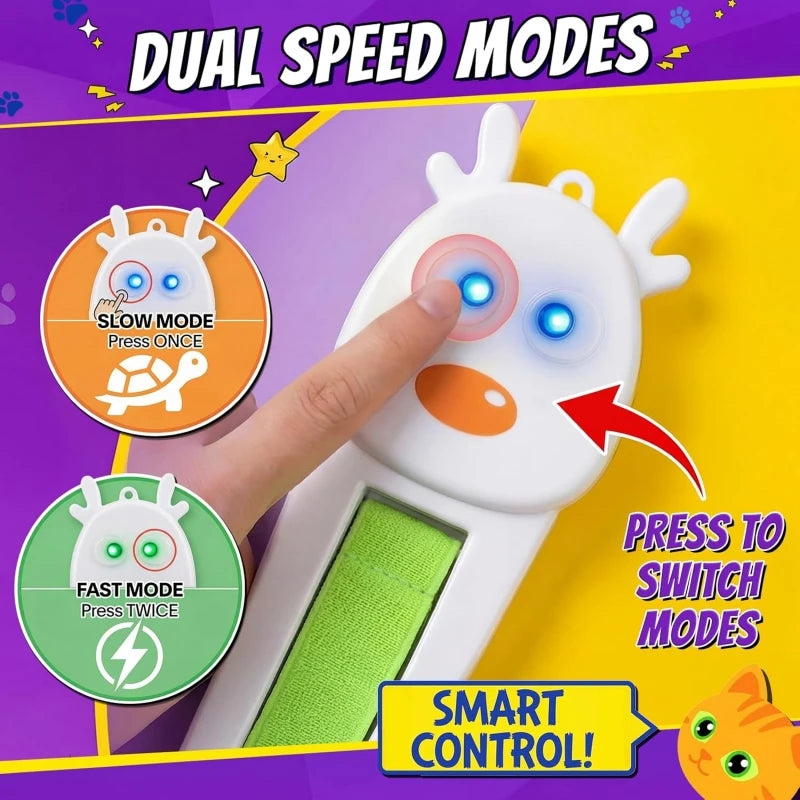 Cat Interactive Toy Auto Flying Rope Self-Play Funny Toy Pet Cat Kitten Stress Relief Caterpillar Teaser Adjustable Motion Modes
