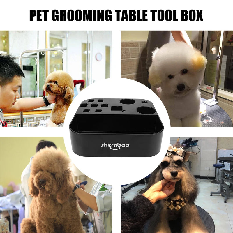 Pet Grooming Tools Groomer Tool On the bracket Dog Cat Supplies Table Scissors Dog Comb Boxes Plastic Storage Box
