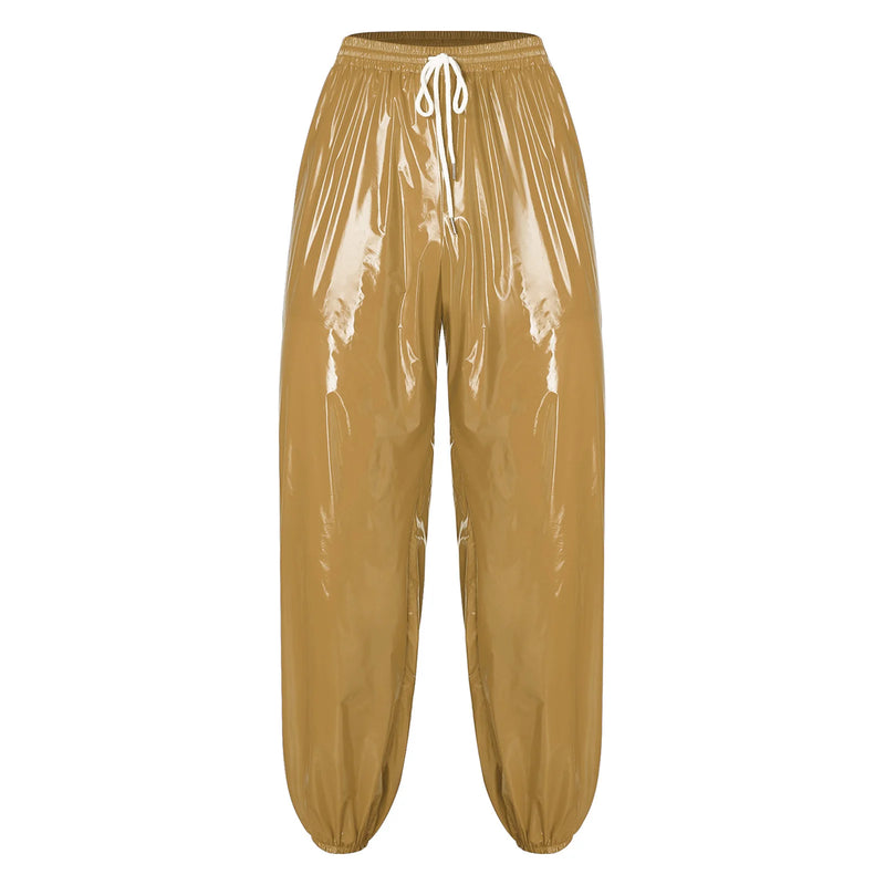 Mens Waterproof Jogging Pants Drawstring Waistband Trousers Pants for Dance Workout Quick-drying Beach Cycling Wear Long Pants
