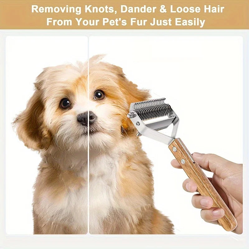 1pcs Dog Grooming Tools Pet Dematting Comb Brush for Long & Medium Hair Cat Comb Pet Hair Remover for Dogs Cats Grooming Brush