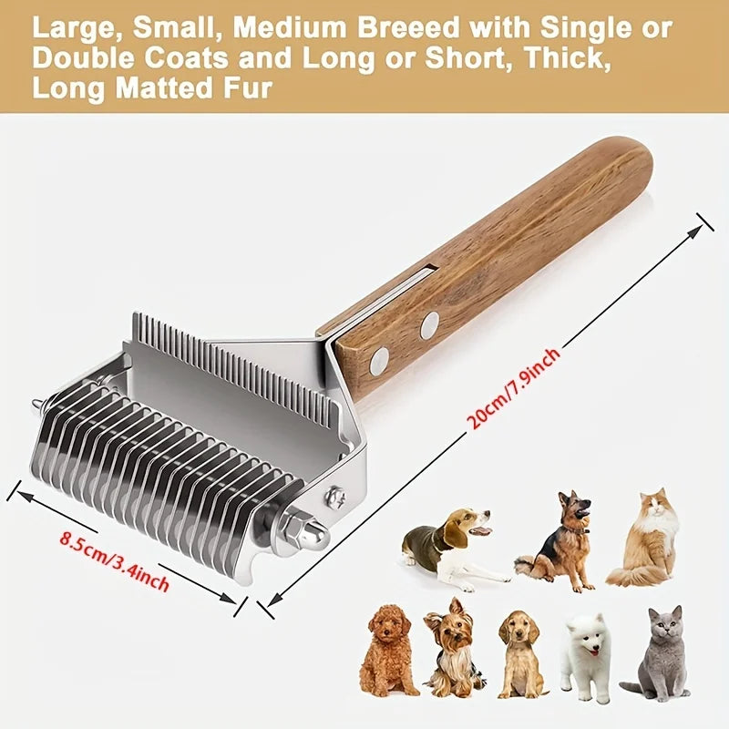 1pcs Dog Grooming Tools Pet Dematting Comb Brush for Long & Medium Hair Cat Comb Pet Hair Remover for Dogs Cats Grooming Brush