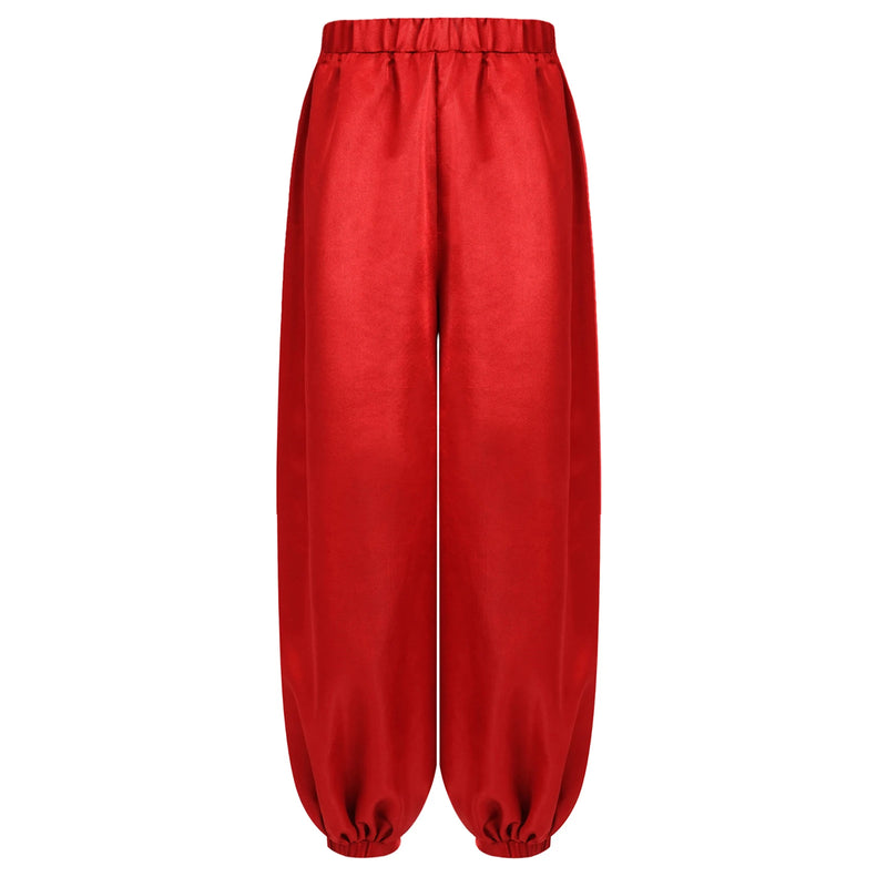 Chiffon Overlay Pants Yoga Pants Loose Wide Leg Pants Modern Classical Dance Pants For Kids Girls Fitness Training Bloomers